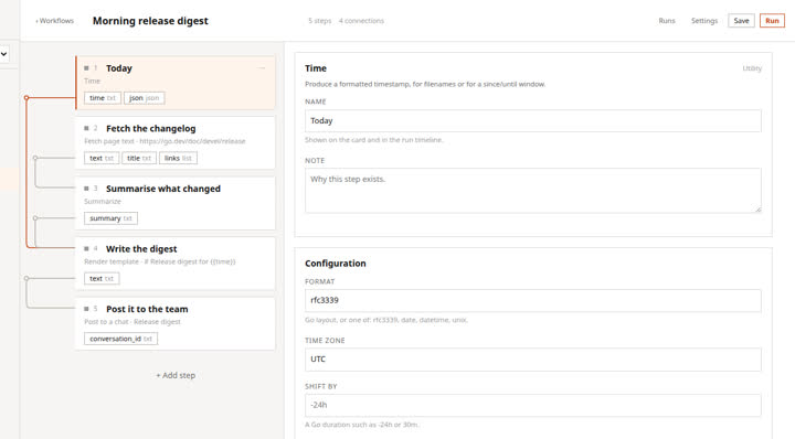 Workflows in pokrok